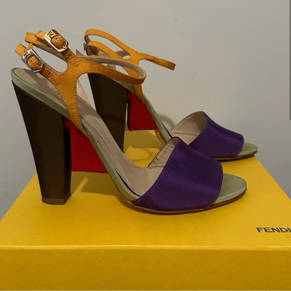 Fendi Shoes - Fendi Color Block Sandal Size 37